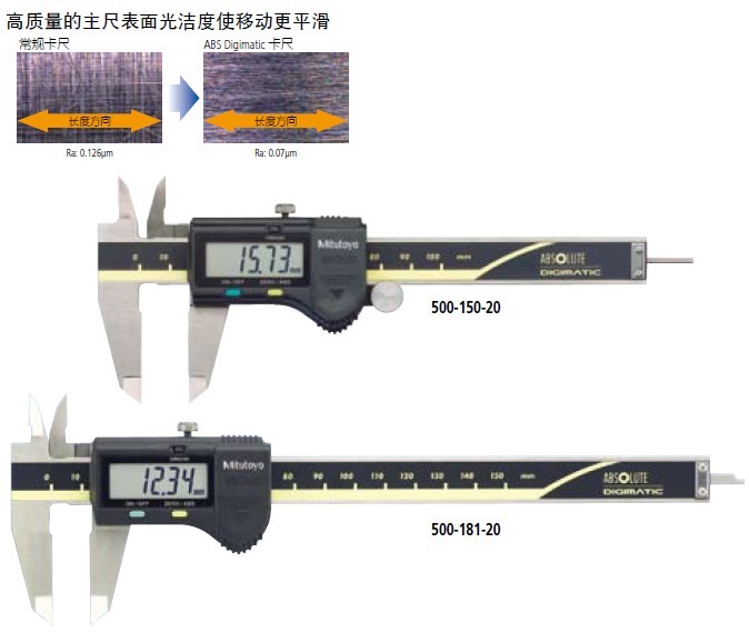 電子數(shù)顯卡尺帶SPC輸出(硬質(zhì)合金內(nèi)、外徑測量爪)500-175-20